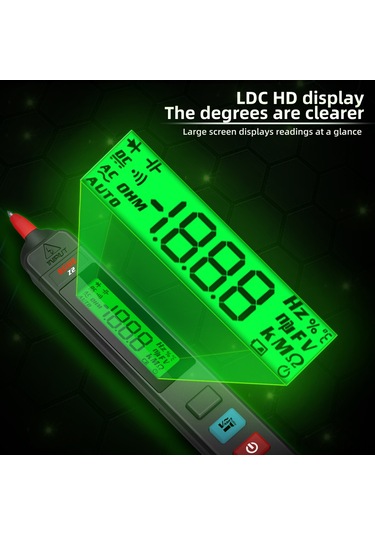 Lemestar Bsıde Dijital Voltaj Test Kalemi - 300v'a Kadar Kaçak Akım Dedektörü, Kablosuz Kontak, Lcd Ekran Ve Alarm Fonksiyonu