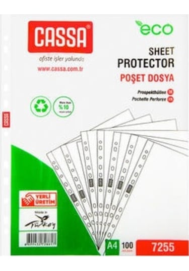 Cassa 7255 Eco Delikli Poşet Dosya