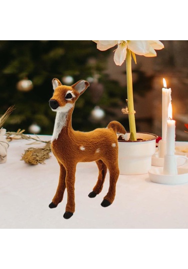 Suntek Ev Dekorasyonu Için Görkemli Geyik Heykeli 11,5x5x15,5 Cm