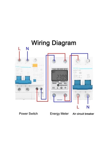 Pazly 230v Tek Fazlı Dijital Elektrik Sayacı Dds662 - Yüksek Hassasiyetli Enerji Ölçüm Cihazı
