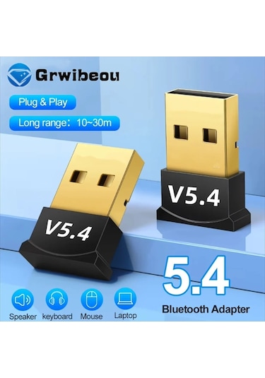 Usb Bluetooth Dongle Pc Laptop Kablosuz Bluetooth 5.4 Adaptör V5.4 Bluetooth Aparatı