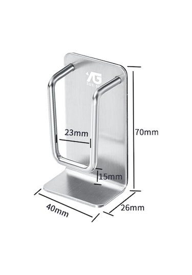 Cbtx 304 Paslanmaz Çelik Havza Askı Yapışkanlı Banyo Depolama Rafı Duvar Kancası