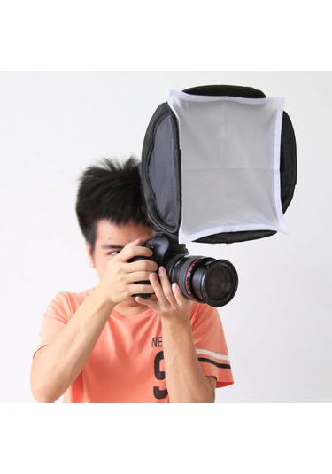 Raypro Tepe Flaşları için 23 x 23 CM Softbox Difüzör