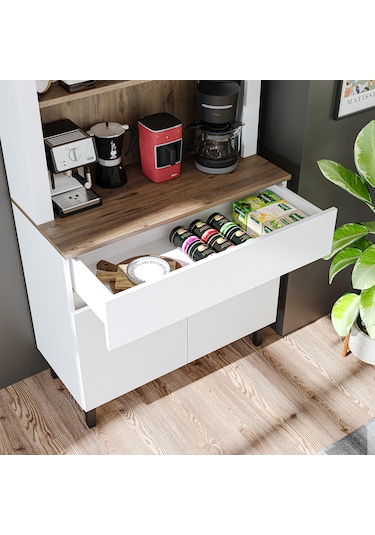 Venedik Kahve Köşesi, Çok Amaçlı Dolap, 2 Kapaklı 1 Çekmeceli Dlp