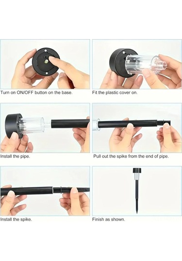 Suofeng Siyah Güneş Enerjili Bahçe Aydınlatması: Su Geçirmez, Kolay Kurulum, Dış Mekan Dekorasyonu Işığı Siyah