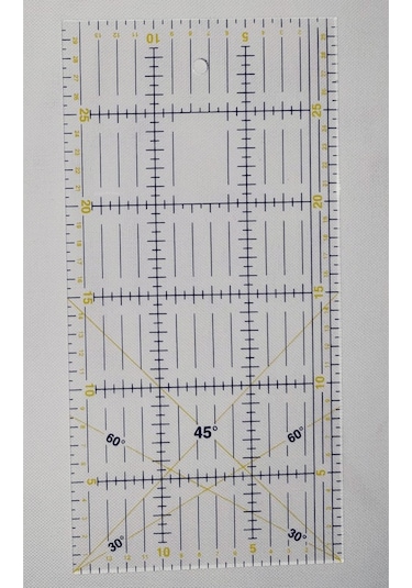 Hobi Market Art Terzi Modelist Patchwork Kırkyama Cetveli 15 x 30 CM Beyaz