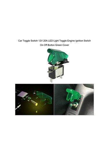 Yuntech01 12v 20a Yeşil Led Işıklı Araba Rocker Anahtarı - Yarış Araçları Ve Araç Aksesuarları Kontrolü