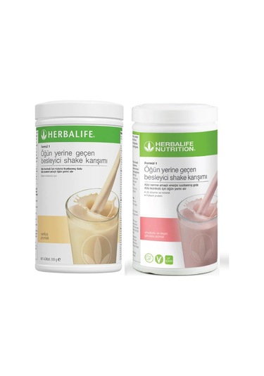 Herbalife Shake 2 Adet Set Aroma Seçimli Ahududu Ve Beyaz Cikolata-Ahududu Ve Beyaz Cikolata