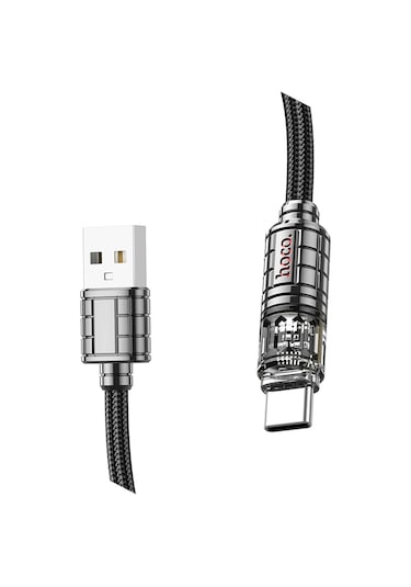 Hoco. U122 1.2m Lantern Usb To Type-c Şarj Data Kablosu - Siyah