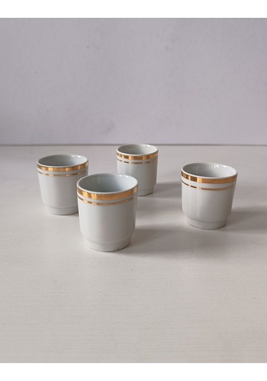 Nurantik Bavaria Antika Yumurtalık 4lü Set Küçük Boy Beyaz