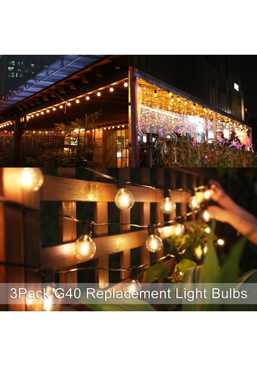 Wezone E12 G40 Led Ampul Seti - 3'lü Paket, 1w, Sıcak Beyaz Işık, Bahçe Ve Balkon Dekorasyonu İçin İdeal