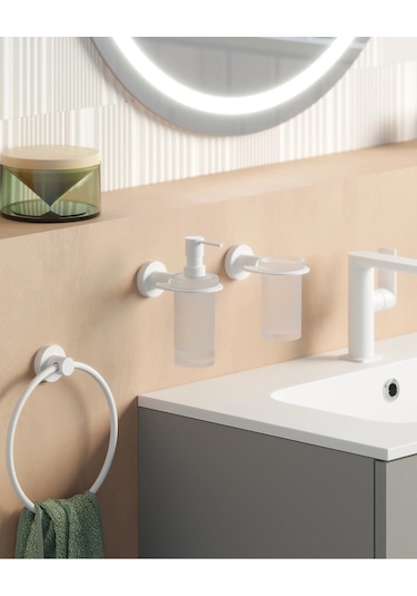Tecno White Sıvı Sabunluk - Mat Beyaz Mat Beyaz