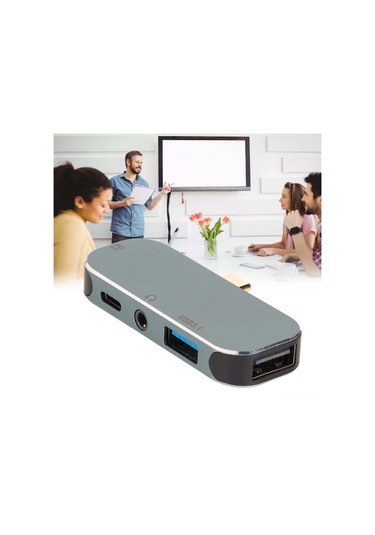Ximistore9 Yx04-x3 Mini Type-c Hub: Pd Şarj + Usb3.1 + Usb2.0 + Aux Çıkışlı 5-in-1 Alüminyum Hub, 10gbps Transfer, 100w Güç, Tüm Sisteme Uyumlu