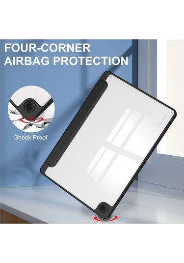 Dancemonkey Samsung Galaxy Tab A9/a9 Plus Kılıfı: Kalem Yuvası, Uyandırma Fonksiyonlu Şeffaf Koruma