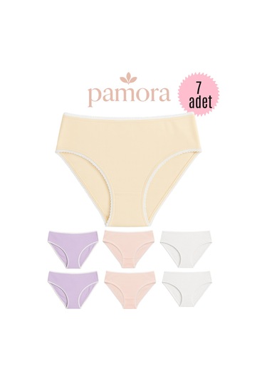 Kadın Külot Slip Külot Pamuklu Likralı-pmr52 Renkli