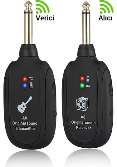 Teknoroket Kablosuz Wireless Gitar Alıcı , Verici Sistemi Set