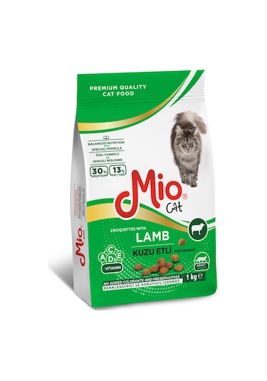 Mio Kuzu Etli Yetişkin Kedi Maması 1 KG