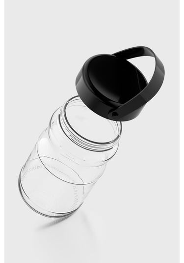 Renga Macro 1700 Ml Siyah Kapaklı 3'lü Cam Kavanoz Seti 131074 Siyah