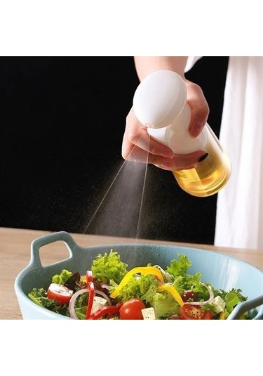 Seçkin Trend Çok Amaçlı Cam Şişe Püskürtmeli Dağıtıcı Yağdanlık Limonluk Sirke Sosluk Spreyi Beyaz Çok Renkli