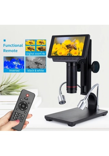 Dijital 12mp Hd/av Mikroskop Uzun Ayaklı Usb Kumandalı Endüstriyel 5 İnc Ekran Pcb Tamir Lehimleme Mikroskop