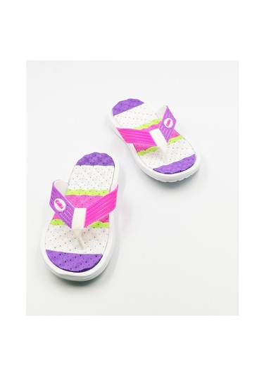 Çocuk Parmak Arası Terlik Masaj Tabanlı Çocuk Terlik Mor