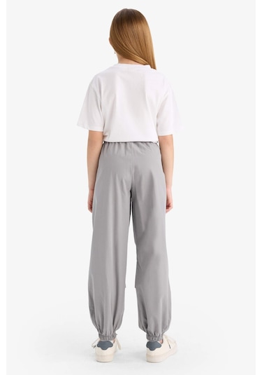 DeFacto Kız Çocuk Paraşüt Jogger Paça Pantolon E0160A825SMGR453 Gri