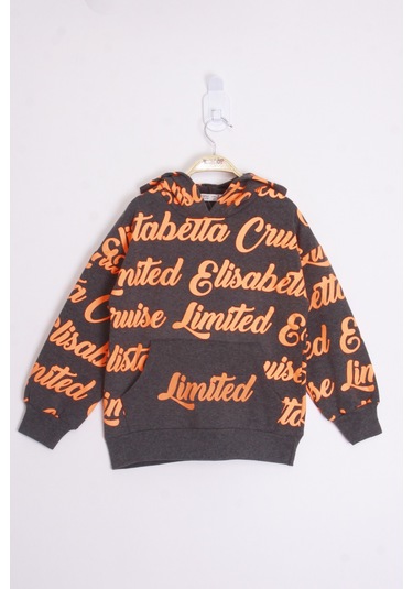 Toontoy Kız Çocuk Limited Baskılı Sweatshirt Antrasit Melanj