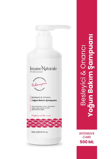 Insane Naturale Yıpranmış Saçlar İçin Onarıcı Yoğun Bakım Şampuanı 500 ML