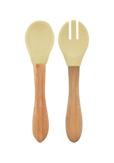 Oioi Mama Kaşığı + Çatal Mellow Yellow Sarı