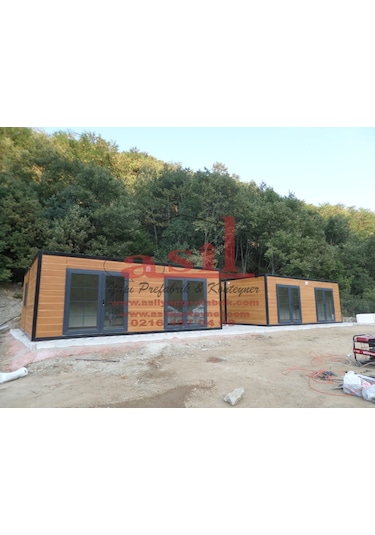42 M² 2+1 Dış Ahşap Desenli Betopan İç Pvc Konut Konteyner
