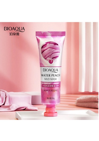 Bioaqua Şeftali Özlü Nemlendirici ve Aydınlatıcı Çamur Kil Maskesi 50 G