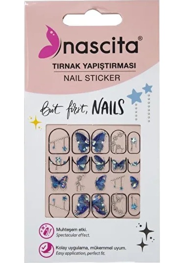 Nascita Işıltılı Yıldız Desenli Tırnak Sticker 32
