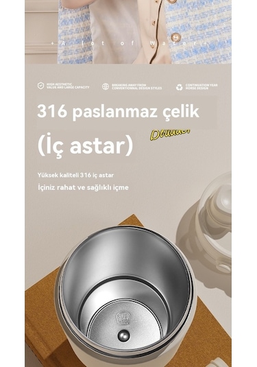 Pazly Yüksek Ve Termos Taşına Siyah Siyah Seramikiçtank Saman Paslanmazçelik Kapiteli Jian İle Fincan Fincan Fan Eş Den Degerli Çiftçi Büyük Ara 316 Hn Siyah