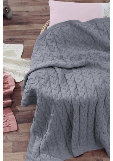 Ecocotton Baby Love Bebek Battaniyesi Gri 80x90 Cm Gri