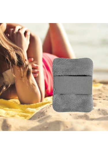 Suntek Plaj Kum Temizleme Çantası Açık Hava Gri-11cmx8cm