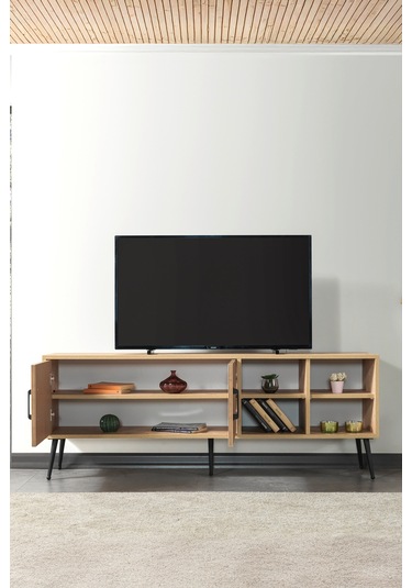 3610 Şile Metal Ayaklı Metal Kulplu 160 Cm Tv Ünitesi - Yunus Safir Yunus - Safir