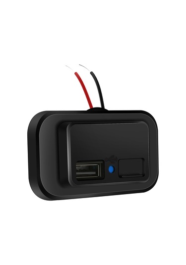 Springsun Oto Usb Şarj Cihazı 12-24v 5v 3.1a, Abs Malzeme, Siyah Kısa Kablolu, Otomatik Yaylı Kapak, Delme Yok, Araçlar İçin Uyumlu
