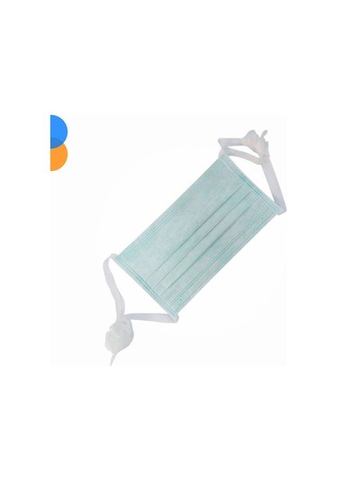 Bağcıklı 3 Katlı Cerrahi Maske 100'lü - 1 Kutu