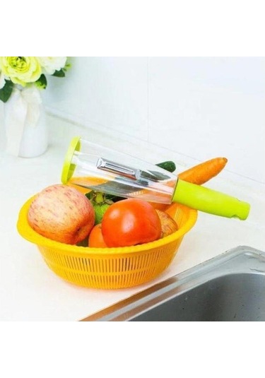 Açık Yeşil Yaratıcı Mutfak Aksesuarları Değişim Bıçakları Salatalık Havuç Patates Soyucu Konteyner İle Meyve Sebze Elma Manyok Açık Yeşil
