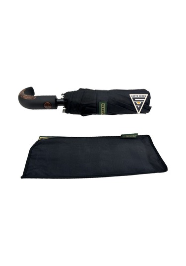 April A-226g A3 Baston Sap 10 Telli Tam Otomatik Şemsiye Siyah