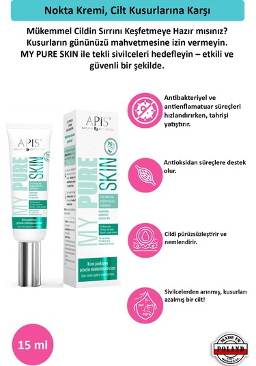 Apis Natural My Pure Skin Leke Kremi 15 ML