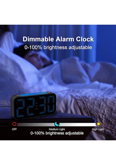 Folinda Rgb Led Renkli Saat Ve Gece Lambası - 8 Işıklı Mod, Çift Alarm, Aydınlatma Seviyeleri Ayarlanabilir Diğer