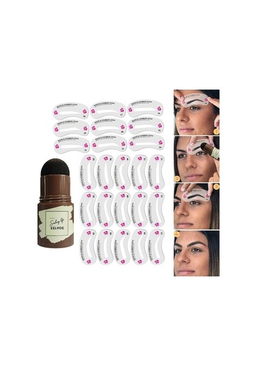 Electronıc Outlet Suntek Şekillendirme Şablonları Pudrası Kiti, Kaş Şekillendirme Kaş Damga Seti Diğer