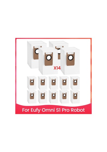 Xiaaokeji Eufy Omni S1 Pro Robot Süpürge İçin 14 Adet Toz Torbası Yedeği