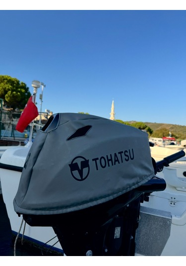 Tekne Motor Kılıfı Dıştan Takma Marin Deri Tohatsu 9.8 Hp