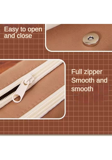 Kalem Çantası Tutucu Kalem Kutusu Büyük Kapasiteli Büyük Fermuarlı Kanvas Makyaj Çantası Toplu Kozmetik Tuvalet Malzemeleri Depolama