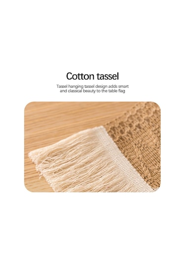 Suntek Parti Çiftlik Evi Ev 30x280cm Için Pamuk Keten Makrome