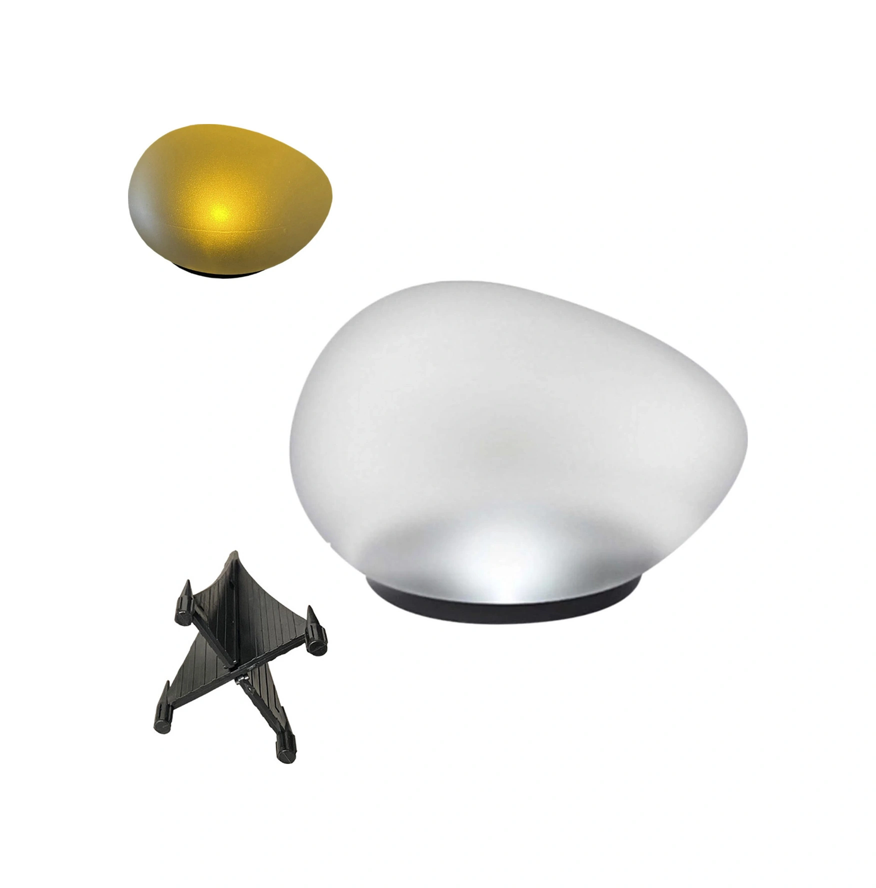 Geeroyoo Güneş Enerjili Çimen Taşı Lambası - Ip55 Su Geçirmez Bahçe Aydınlatması, 8 Saat Sürekli Işık, Sıcak Sarı Işık, Zımpara Camlı Dış Mekan Dekorasyonu Sarı