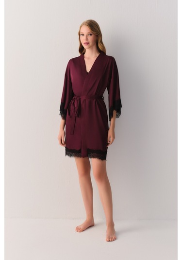 Suwen Helena Kısa Sabahlık St4445615080 Mürdüm