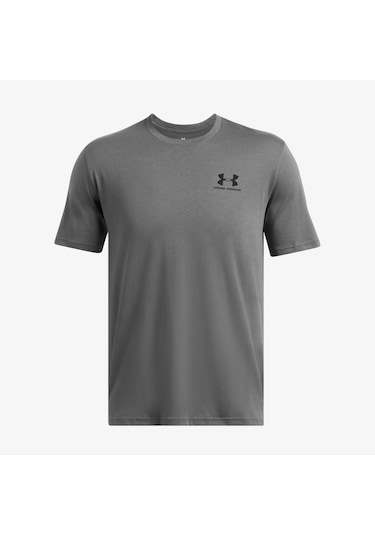 Under Armour Sportstyle Left Chest Erkek Gri Günlük T-shirt - 1326799 Gri